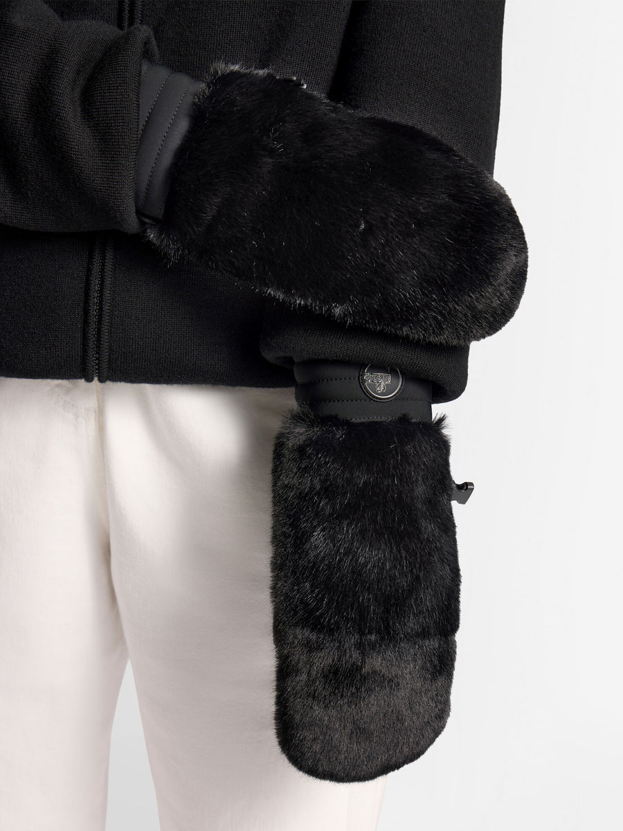 FAKE FUR SKI GLOVES