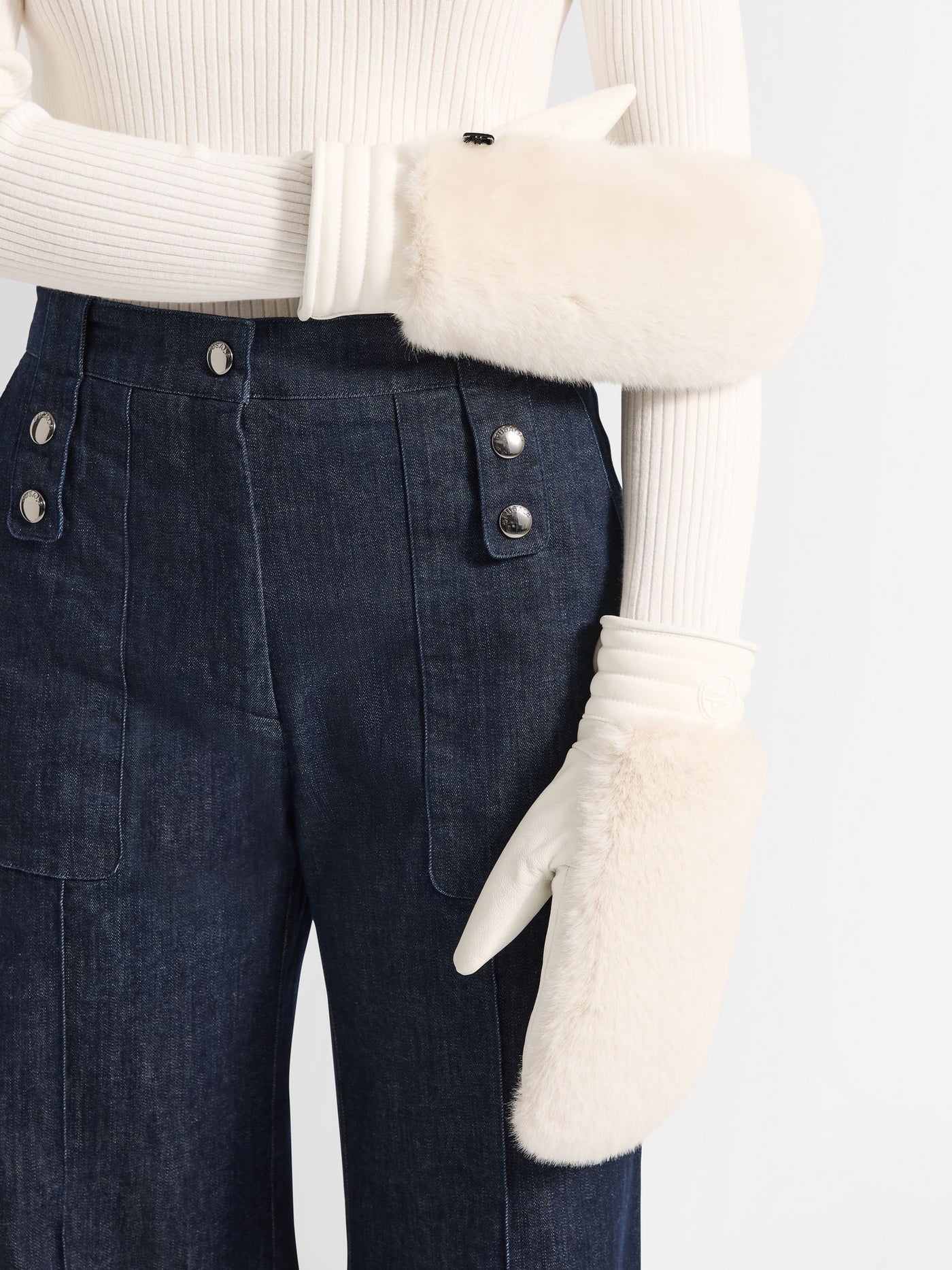 FAKE FUR SKI GLOVES